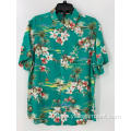 Tropical Print Shirt Men's Green Tropical Print Shirt Supplier